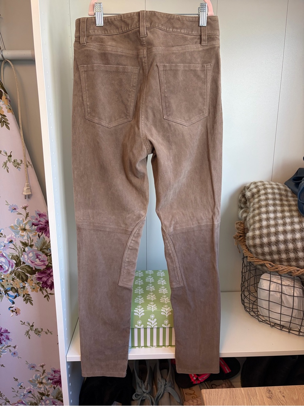 Lauren Ralph Lauren Goat Suede Equestrian Riding Style Pants - Picture 3 of 12